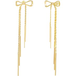 8YEARS Gold Heart Earrings for Women, 18K Gold Plated Chunky Heart Statement Dangle Drop Earrings, Gold Heart Stud Earrings for Girls Jewelry Gifts