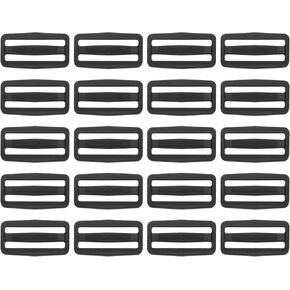 PATIKIL Tri-Glide Slide Buckles, Bag Belt Plastic Webbing Strap Fastener for Backpack