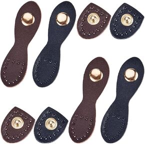 GORGECRAFT 4 Sets 1 Box Leather Snap Buckles Button Closures Sew On Leather Tab Closures Buckles Fasteners Replacement Snap Toggle Cloak Clasp Fasteners Metal Coat Buckle Clips for Purse Wallet Bags