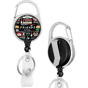 Badge Reels Holder Retractable Keychain Heavy Duty with ID Clip for Nurse Key Card Name Tag Funny Cute Design Medical Work Office Key Retractor Leash Metal Carabiner Belt Clip