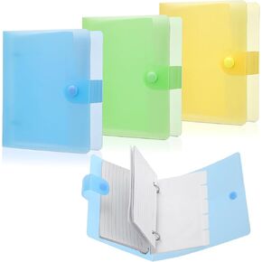 3 Pack Index Card Binder with Dividers, 60 Sheet Note Card Holder, 3x5 Index Card Holder, Clear Plastic Index Card Organizer, Flash Card Holder, 200 Pcs Post Index Tabs