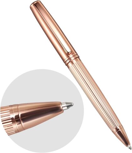 Ballpoint Pen,Essential Business Nice Pens,Metal pen Smooth writing stylish design effortless writing,Luxury pens with gift case for Men & Women Rosegold in Kuwait