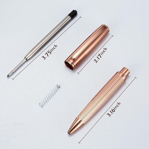 Ballpoint Pen,Essential Business Nice Pens,Metal pen Smooth writing stylish design effortless writing,Luxury pens with gift case for Men & Women Rosegold in Kuwait