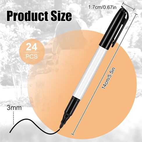Colarr 12 Pcs Thick Tipped Low Vision Pen Black Ink Visual Pen Easy to See Bold Pens with Felt Tip Quality Low Vision Aids for Low Vision Seniors Elderly Office Home Classroom Writing Reading in Kuwait
