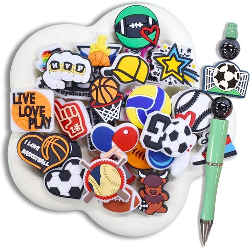 70PCS Phrase Focal Beads for pens, Not Duplicated Pencil Beads for DIY Beadable Pen Keychain Bracelet Lanyard Making in Kuwait