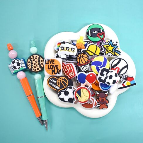 70PCS Phrase Focal Beads for pens, Not Duplicated Pencil Beads for DIY Beadable Pen Keychain Bracelet Lanyard Making in Kuwait