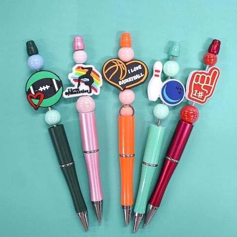 70PCS Phrase Focal Beads for pens, Not Duplicated Pencil Beads for DIY Beadable Pen Keychain Bracelet Lanyard Making in Kuwait