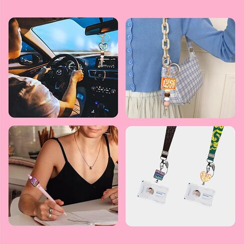 70PCS Phrase Focal Beads for pens, Not Duplicated Pencil Beads for DIY Beadable Pen Keychain Bracelet Lanyard Making in Kuwait