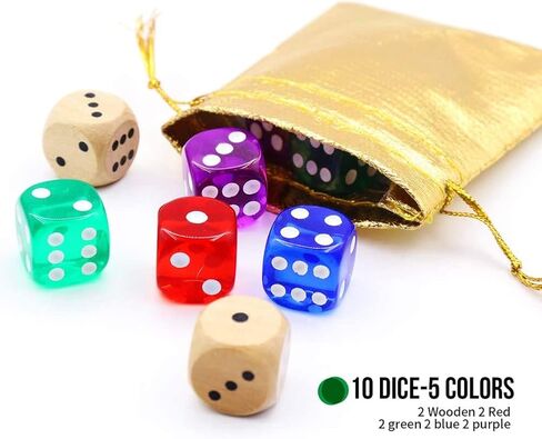 Dice Game Shut The Box Game Wooden Board Game with 10 Dices,a Classic 4 Sided Family Math Game for 2-4 Players Dice Board Game Shut-The-Box(Kids or Adults) in Saudi Arabia
