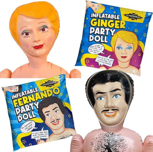 merrimix - Ginger Inflatable Blow Up Doll Gag Gifts for Men, Bachelor Party Favors and Decorations Accessories Bachelorette, Packaging Not Included in Kuwait