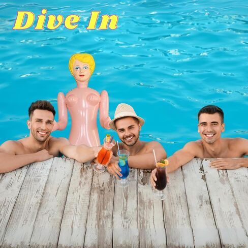 merrimix - Ginger Inflatable Blow Up Doll Gag Gifts for Men, Bachelor Party Favors and Decorations Accessories Bachelorette, Packaging Not Included in Kuwait