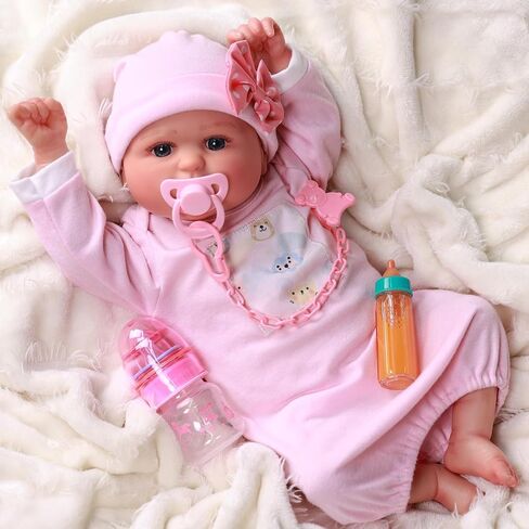 BABESIDE Baby Doll Bottles with Disappearing Milk and Juice Magic Bottles, Magnetic Pacifiers and Pacifier Clips Chain for Reborn Baby Dolls Girls & Boys, 8 Pcs Baby Doll Accessories Set in Saudi Arabia