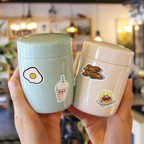 50pcs Cute Food Stickers for Kids Funny Food Water Bottle Stickers for Teens Adults Scrapbook Stickers for Students Vinyl Stickers for Water Bottle Laptop Skateboard(Food) in Saudi Arabia