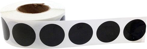 Black Color Coding Labels for Organizing Inventory 1 Inch Round Circle Dots 500 Total Adhesive Stickers On A Roll in Saudi Arabia