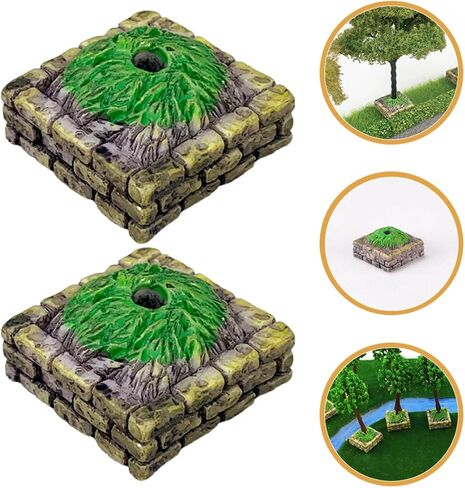 SEWACC 30 Pcs Tree Altar Base Model Sand Table Miniature Sand Table Decor Architectural Model Landscape Model Scenery Miniature Tree Stand Model Sand Table Scenery Landscape Model in Saudi Arabia