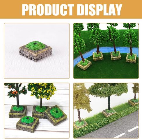 SEWACC 30 Pcs Tree Altar Base Model Sand Table Miniature Sand Table Decor Architectural Model Landscape Model Scenery Miniature Tree Stand Model Sand Table Scenery Landscape Model in Saudi Arabia