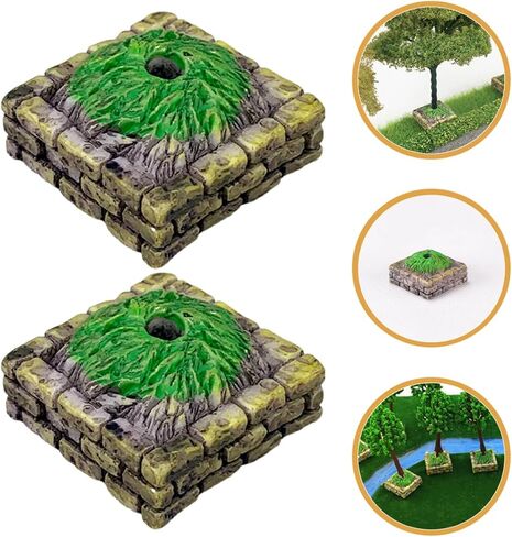 SEWACC 30 Pcs Tree Altar Base Model Sand Table Miniature Sand Table Decor Architectural Model Landscape Model Scenery Miniature Tree Stand Model Sand Table Scenery Landscape Model in Saudi Arabia