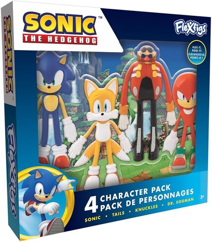 Sonic The Hedgehog Series 1-4 Character Pack - Articulated Action Figures, Flex It - Pose It!, Collectible Toy Miniatures, Kids Ages 3+ in Saudi Arabia