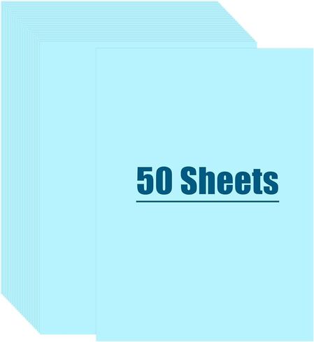 MCPINKY 50 Sheets Cardstock Paper A4, Blue Construction Paper Card Stock Craft Paper for Card Making Kids Art Crafts Scrapbooking 160gsm in Kuwait