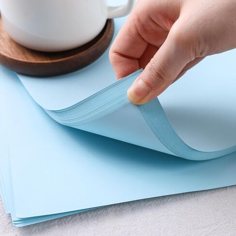 MCPINKY 50 Sheets Cardstock Paper A4, Blue Construction Paper Card Stock Craft Paper for Card Making Kids Art Crafts Scrapbooking 160gsm in Kuwait