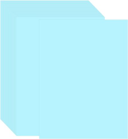 MCPINKY 50 Sheets Cardstock Paper A4, Blue Construction Paper Card Stock Craft Paper for Card Making Kids Art Crafts Scrapbooking 160gsm in Kuwait