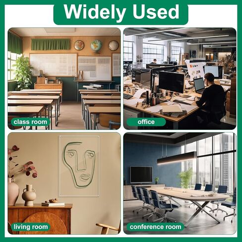 36 x 24 Inch Acrylic Dry Erase Board Non Magnetic Floating Dry Erase Board Frameless Hanging Whiteboard for Wall Blank Acrylic White Board with Markers and Eraser for Office School Family in Kuwait