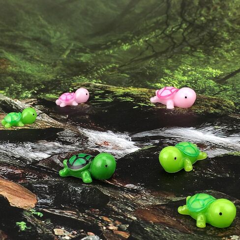 50 Pieces Miniature Turtles Mini Turtles Figurines Multicolor Resin Sea Turtles 2 Sizes Tiny Sea Turtle Figure Animals for DIY Home Garden Fish Tank Landscape Aquarium Dollhouse Crafts Decorations in Saudi Arabia