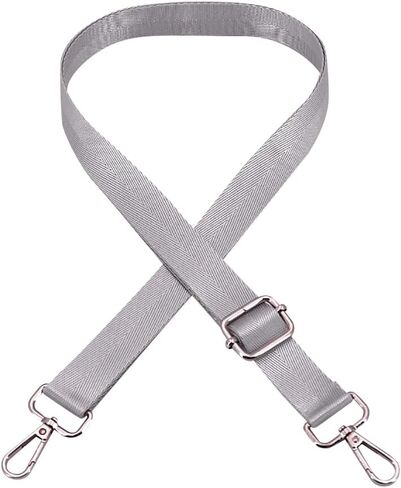 Nylon Shoulder Bag Strap Adjustable Crossbody Belt Replacement Fabric Handbag Strap Plain Color Purse Strap Universal Strap for Laptop Case Briefcase Gray in Saudi Arabia