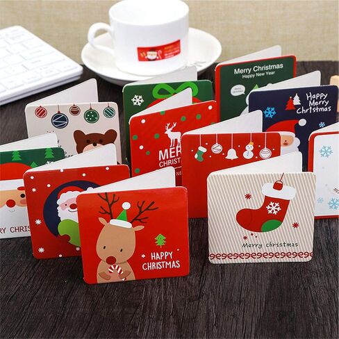 48 Pcs Mini Christmas Greeting Cards & Envelopes,Cute Merry Christmas Greeting Cards in Saudi Arabia