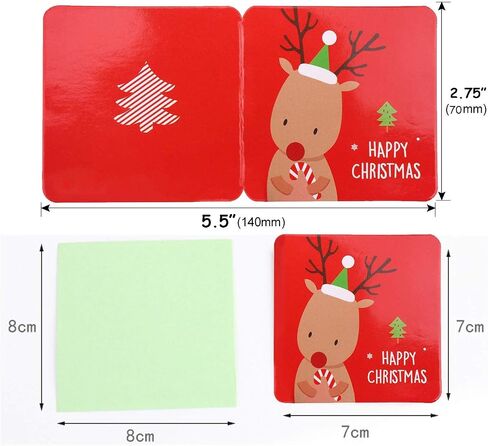 48 Pcs Mini Christmas Greeting Cards & Envelopes,Cute Merry Christmas Greeting Cards in Saudi Arabia