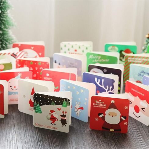 48 Pcs Mini Christmas Greeting Cards & Envelopes,Cute Merry Christmas Greeting Cards in Saudi Arabia