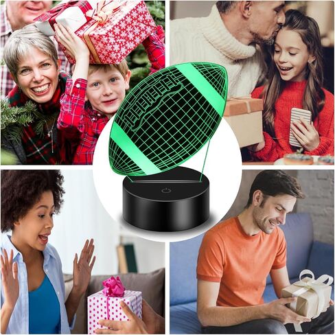 Football Night Light for Kids, 3D Illusion Lamp with Remote Control with 16 Color Changing for Children Bedroom Room, Holiday and Birthday Gifts for Boys Girls Sport Fan in Saudi Arabia