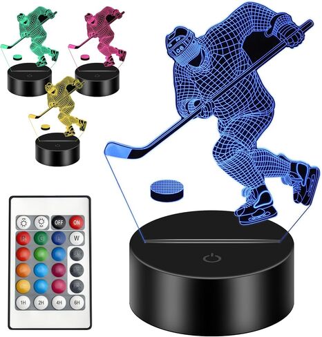 Football Night Light for Kids, 3D Illusion Lamp with Remote Control with 16 Color Changing for Children Bedroom Room, Holiday and Birthday Gifts for Boys Girls Sport Fan in Saudi Arabia
