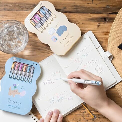 Uni-Ball One Summer Colors Limited Edition، حبر جل 0.5 مم ذو نقطة دقيقة، مجموعة 6 ألوان، UMNS05NYM6C، عدد 1 (عبوة من 1)، متنوعة in Saudi Arabia