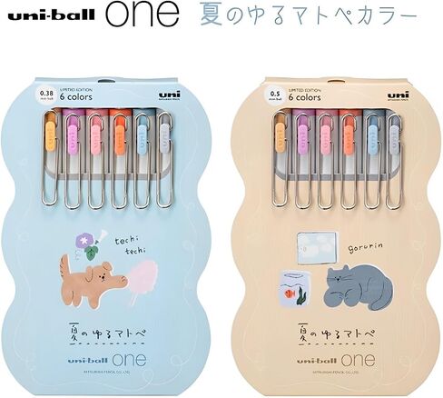 Uni-Ball One Summer Colors Limited Edition، حبر جل 0.5 مم ذو نقطة دقيقة، مجموعة 6 ألوان، UMNS05NYM6C، عدد 1 (عبوة من 1)، متنوعة in Saudi Arabia