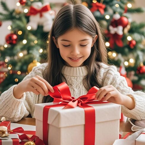 2 لفات 1-1/2 بوصة (40 مم) × 25 ياردة شريط عريض مزدوج الوجه من البوليستر شريط من الساتان أحمر أخضر شريط من القماش شريط من الساتان الصلب لتغليف الهدايا وحرف عيد الميلاد وصنع زينة الحفلات in Kuwait