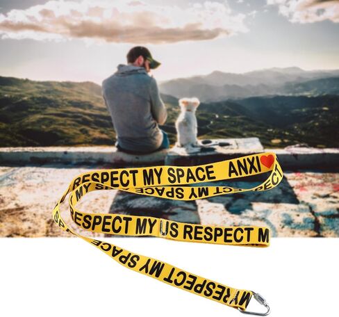 JXGZSO Anxious Respect My Space Yellow Dog Lead Shy Rescue Dog Gift Nervous Shy Dog Gift (Respect My Space DL) in Saudi Arabia
