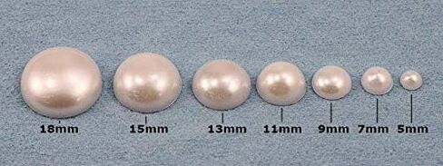 15mm Allstarco Pearl Flat Back Acrylic Round Cabochons Plastic Rhinestones Pearl Gems Embellishments For Jewelry, Crafts, Costumes, Card Invitations, Cosplay - 25 Pcs in Saudi Arabia
