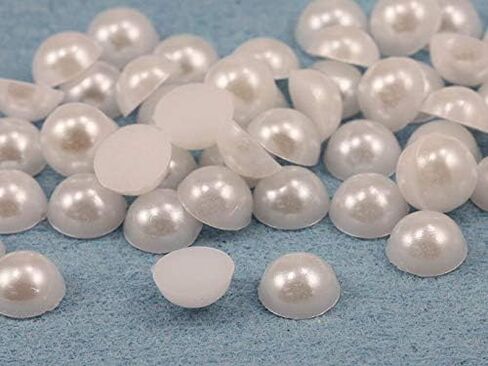 15mm Allstarco Pearl Flat Back Acrylic Round Cabochons Plastic Rhinestones Pearl Gems Embellishments For Jewelry, Crafts, Costumes, Card Invitations, Cosplay - 25 Pcs in Saudi Arabia