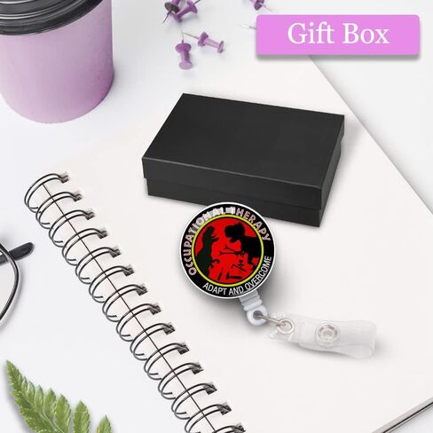 ERHACHAIJIA Occupational Therapy Adapt and Overcome Retractable Badge Holder with Alligator Clip for Nurses Doctor Occupational Therapist Dentist, Funny T-Rex Dinosaur ID Card Badge Reel Gift in Saudi Arabia