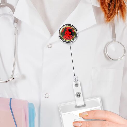 ERHACHAIJIA Occupational Therapy Adapt and Overcome Retractable Badge Holder with Alligator Clip for Nurses Doctor Occupational Therapist Dentist, Funny T-Rex Dinosaur ID Card Badge Reel Gift in Saudi Arabia