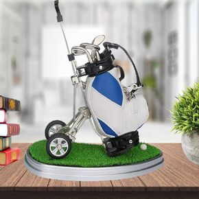 Golf Gift Golf Pens Holder, Golf Bag Holder with 3 Pieces Aluminum Pen Golf Bag Pencil Holder for Men