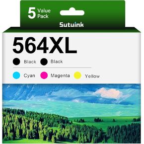 5520 Ink Cartridges for HP 564 564XL Combo Pack (2BK/C/M/Y) Compatible Ink Cartridge use for PhotoSmart 5520 6520 5510 7510 7520 6525 5525 7525 DeskJet 3520 3522 OfficeJet 4620 4622 Printer