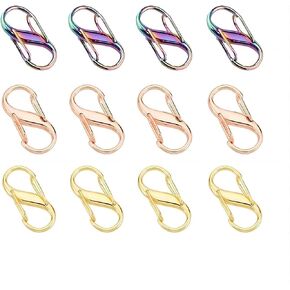 مجموعة 12 أقفال بسحاب مضادة للسرقة من Adullpony، قفل حقيبة ظهر بثلاثة ألوان، مشابك بسحاب مضادة للنشل، أقفال للحقائب والمحفظة لحقائب اليد in Kuwait