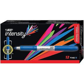 BIC GPM11BE Marking Fine Tip Permanent Marker, Deep Sea Blue, Dozen
