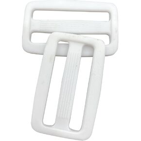 ZQMALL 50pcs White Plastic Tri-Glide Slide – for Bag Straps, Rifle Slings, Dog Collars (50MM) Q2667