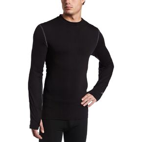 Terramar Men's Thermolator Climasense 4-Way Stretch Brushed Crew Neck Top