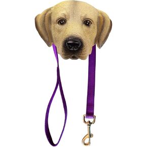 Needzo Yellow Lab Dog Leash Holder, Wall Mount, 4 x 2 x 3 Inches