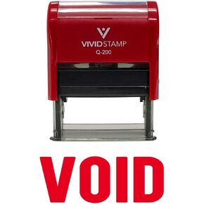 Basic Void Self Inking Rubber Stamp (Red Ink) Medium