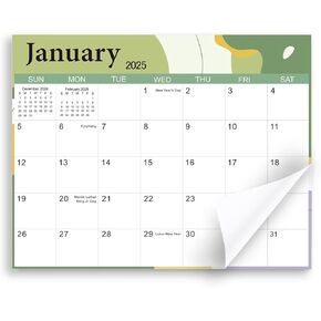 SKYDUE 2025 Magnetic Calendar for Refrigerator, Fridge Calendar 2024-2025, Jul 2024 to Dec 2025 18 Months Magnetic Calendar, 10" x 8", Black